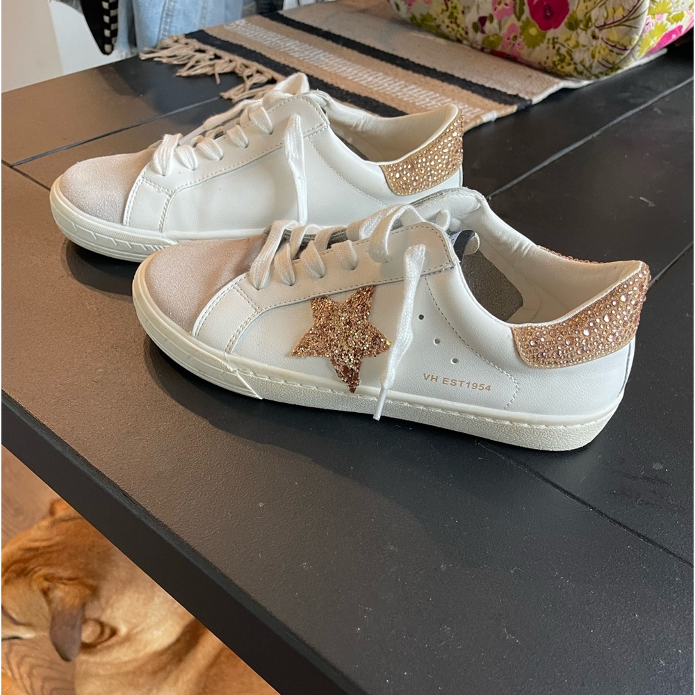 Rose gold sparkle vintage Havana size 7